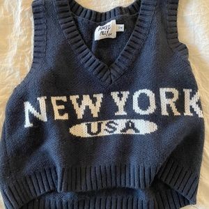 Princess Polly Navy Blue Vest